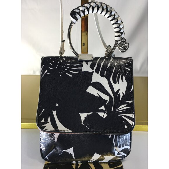 Carlos Santana Crossbody Purse Bag Handbag Tropical Black & White Pattern - NWT - Picture 8 of 16